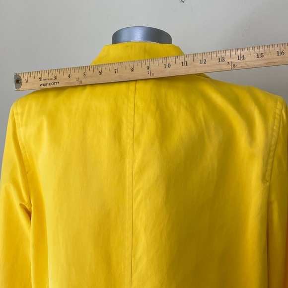 90’s EMANUEL UNGARO Yellow Double Breasted Pea Coat Jacket L - Picture 10 of 12